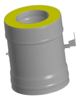 Шибер-сэндвич Ø130х200 мм., AISI 439/439, 1,0/0,5 мм.