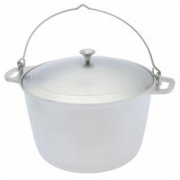 Котёл походный алюминиевый литой с крышкой (Kukmara) 10л.
