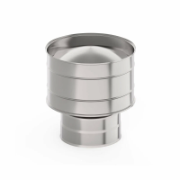 Оголовок с дефлектором Ø120х200 мм., AISI 439/439, 0,5/0,5 мм. 