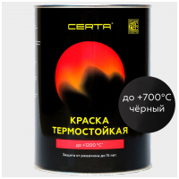 Эмаль термостойкая "Церта" Чёрная, банка 1л. (до 800°С)