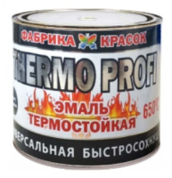 Эмаль термостойкая "THERMO PROFI" до 650°С, Черная, 0,5кг./0,4л.