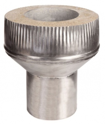Переходник утеплённый L=400 Ø130-150, AISI 321/0,8 мм. (Вермилоджик)
